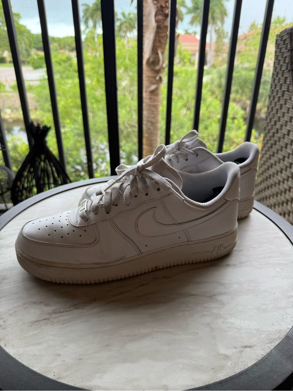 Nike Men’s White Air Force 1 Low - Classic Leather Sneakers